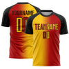 Custom Red Yellow-Black Sublimation Gradient Fashion Soccer Uniform Jersey