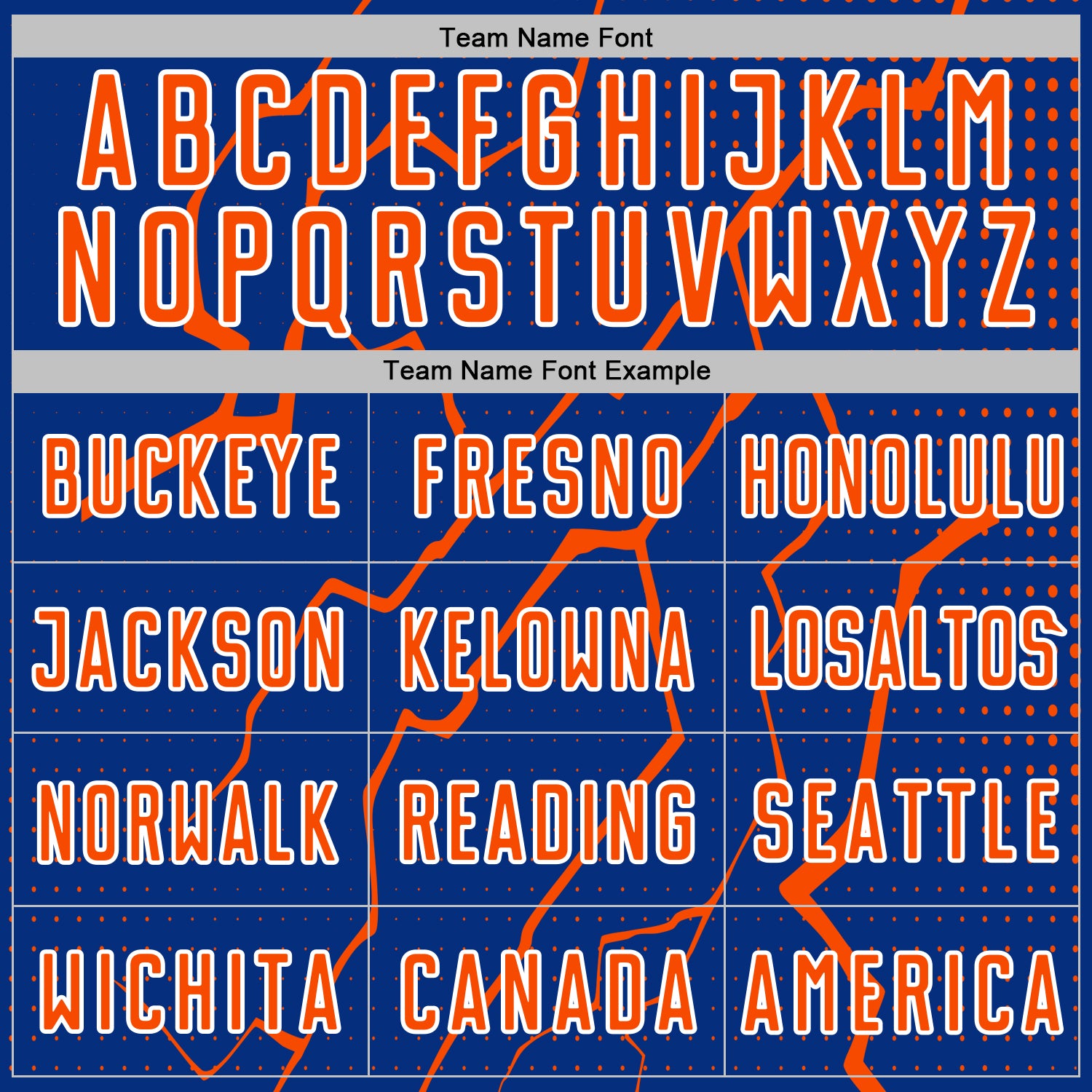 Custom Royal Orange-White Lightning Sports Sublimation Soccer Uniform Jersey