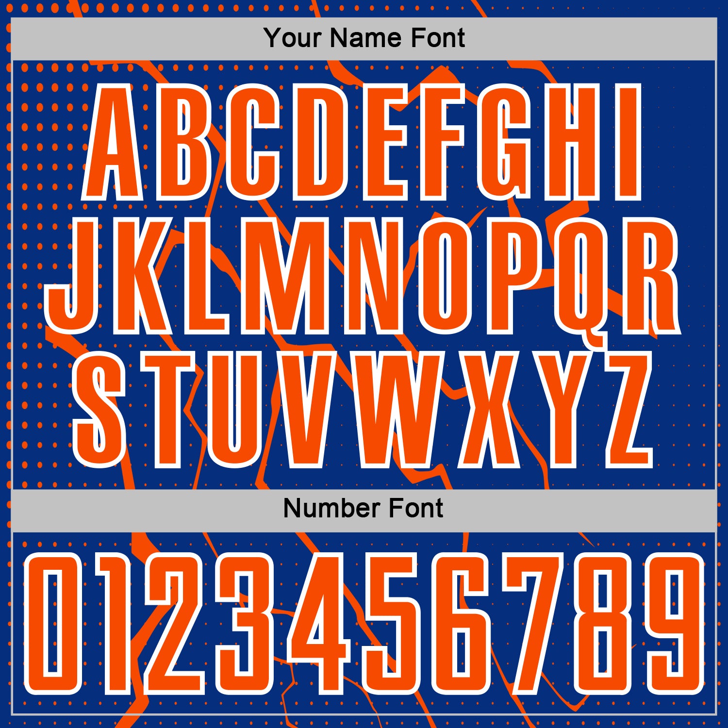 Custom Royal Orange-White Lightning Sports Sublimation Soccer Uniform Jersey