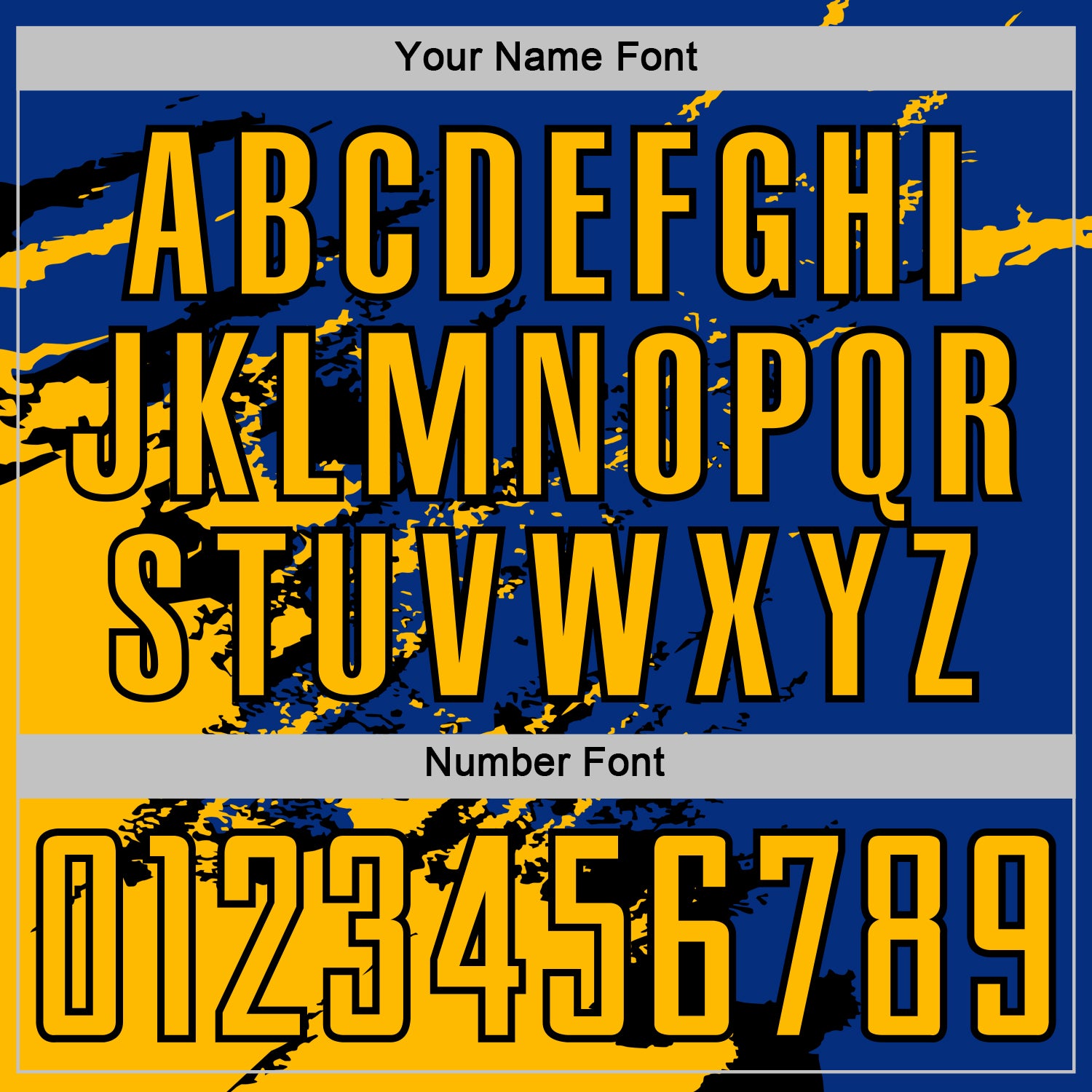 Custom Royal Gold-Black Abstract Fragment Art Splash Sports Sublimation Soccer Uniform Jersey