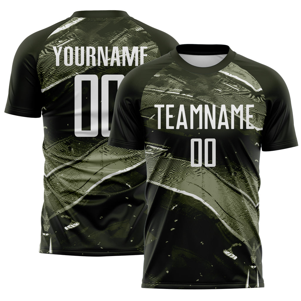 Custom Brown-White Flowing Wave Sublimation Soccer Uniform Jersey