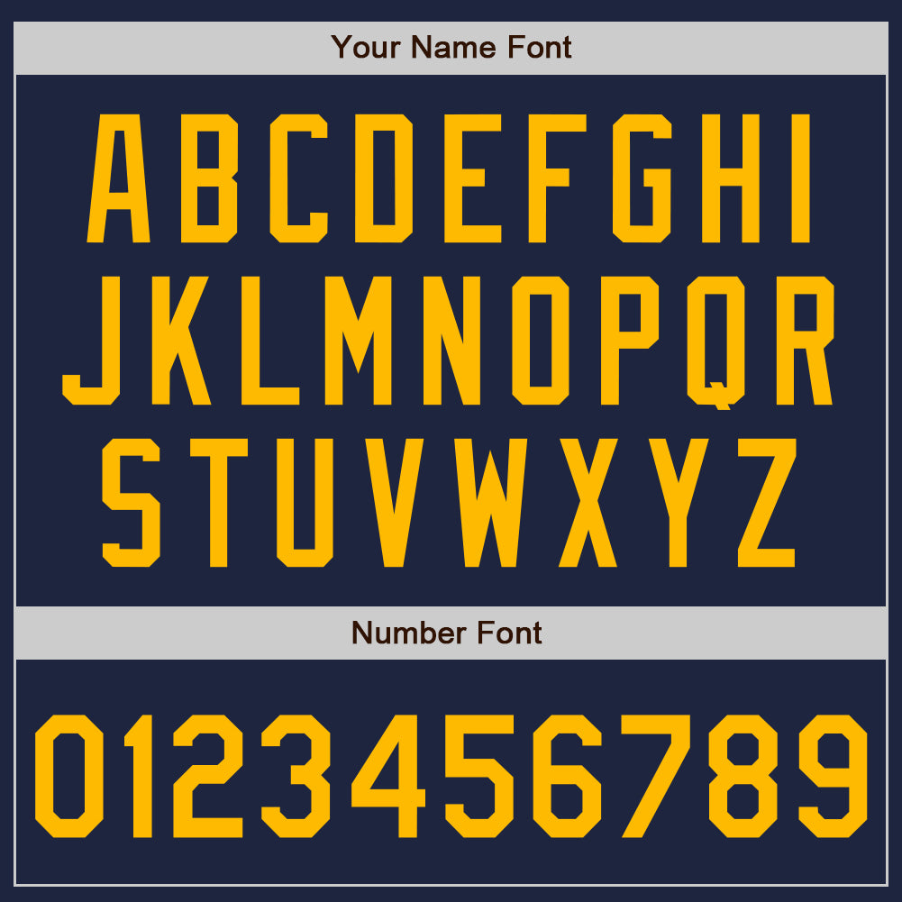 Custom Navy Gold-Cream Split Ripped Pattern Baseball Pullover Sweatshirt Hoodie