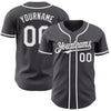 Custom Steel Gray White Authentic Baseball Jersey