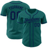 Custom Teal Navy Authentic Baseball Jersey