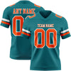 Custom Teal Orange-White Authentic Football Jersey