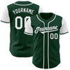 Custom Green White Authentic Two Tone Baseball Jersey