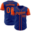 Custom Royal Orange Authentic Two Tone Baseball Jersey