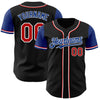 Custom Black Red Royal-White Authentic Two Tone Baseball Jersey