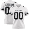Custom White Black-Gray Authentic Football Jersey
