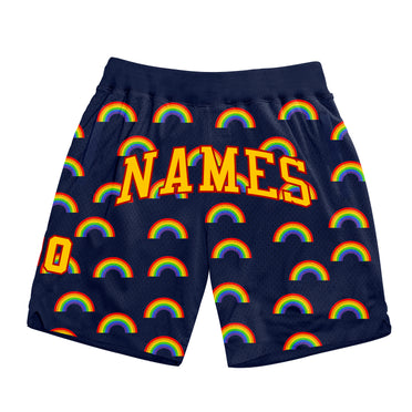 Custom Pride Basketball Shorts LGBT Rainbow Design Sports Shorts Fiitg
