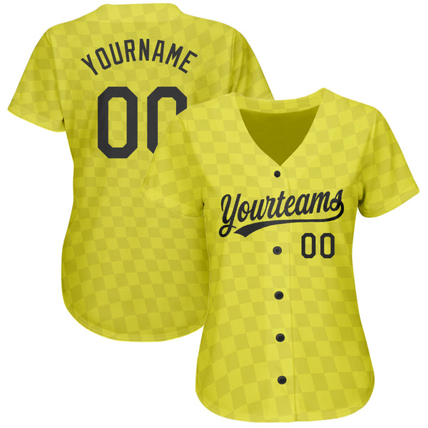 Custom Gold Black 3D Pattern Design Authentic Baseball Jersey