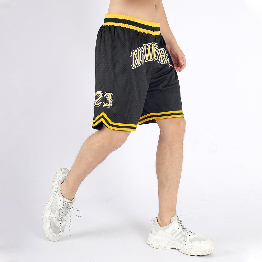 Cheap Custom White Black-Gold Authentic Split Fashion Basketball