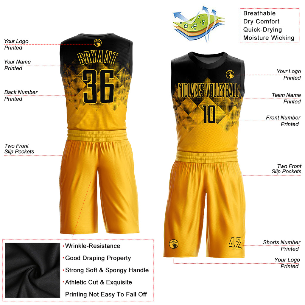 basketball black yellow jersey