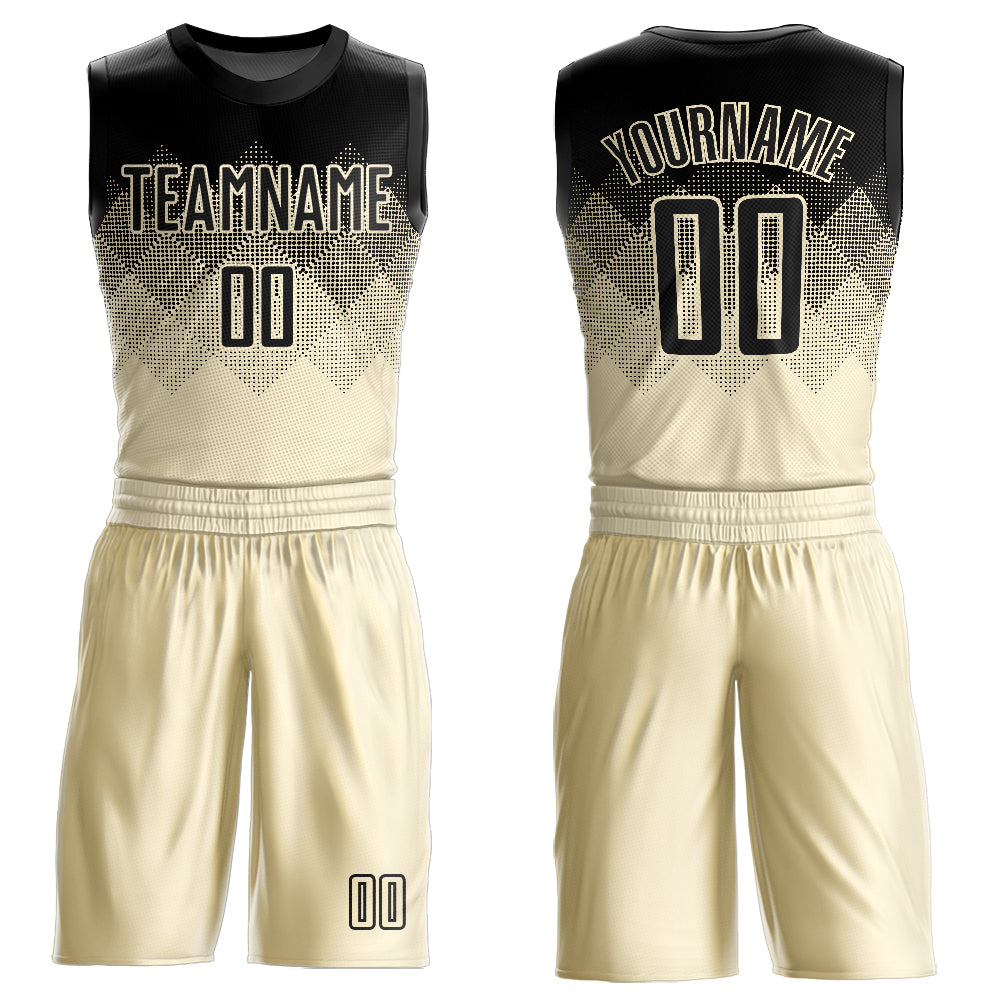 Custom Red Black-Old Gold Round Neck Sublimation Basketball Suit Jersey  Fast Shipping – FiitgCustom