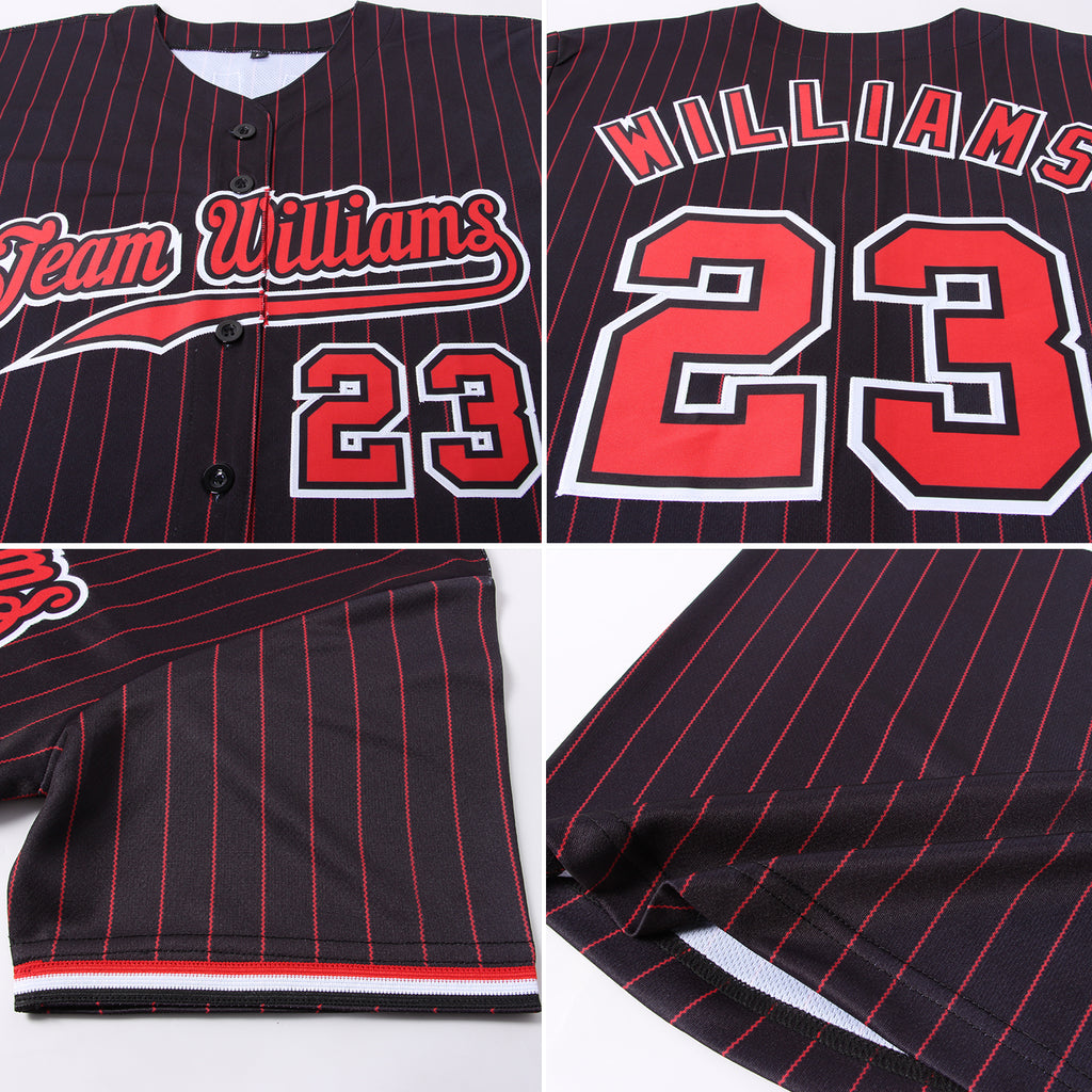 Make Your Own Custom White Red Strip Red Black Authentic American