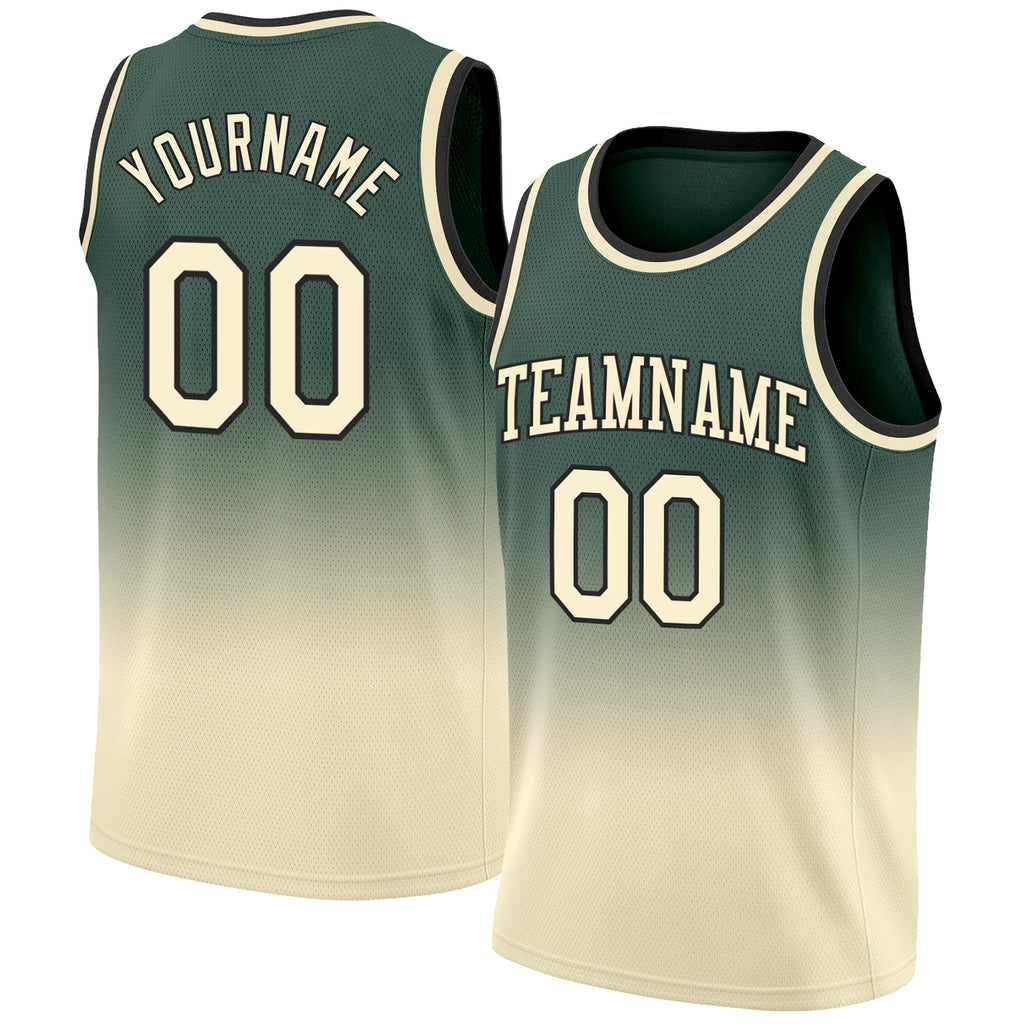 FIITG Custom Basketball Jersey Kelly Green White Pinstripe Black Authentic Youth Size:L