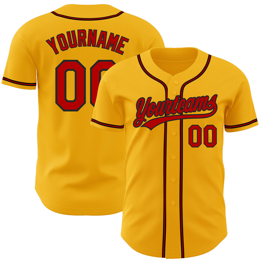 custom red baseball jersey