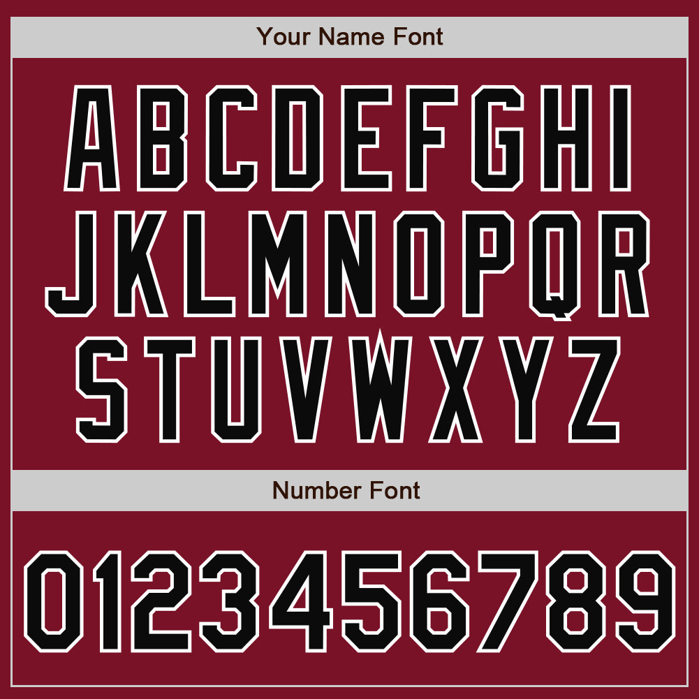 Custom Crimson Black-White Bomber Full-Snap Varsity Letterman Jacket