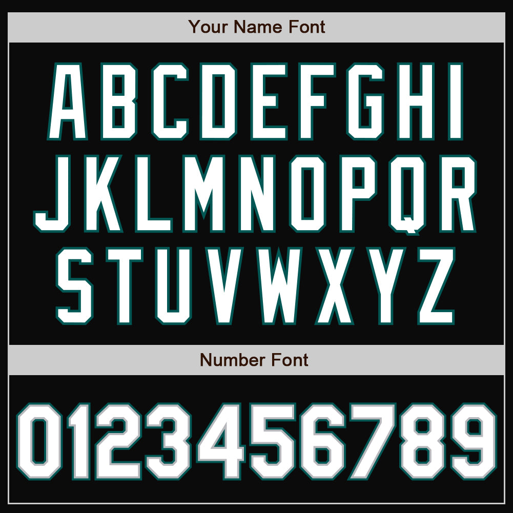 Custom Black White Gray-Midnight Green Bomber Full-Snap Varsity Letterman Jacket