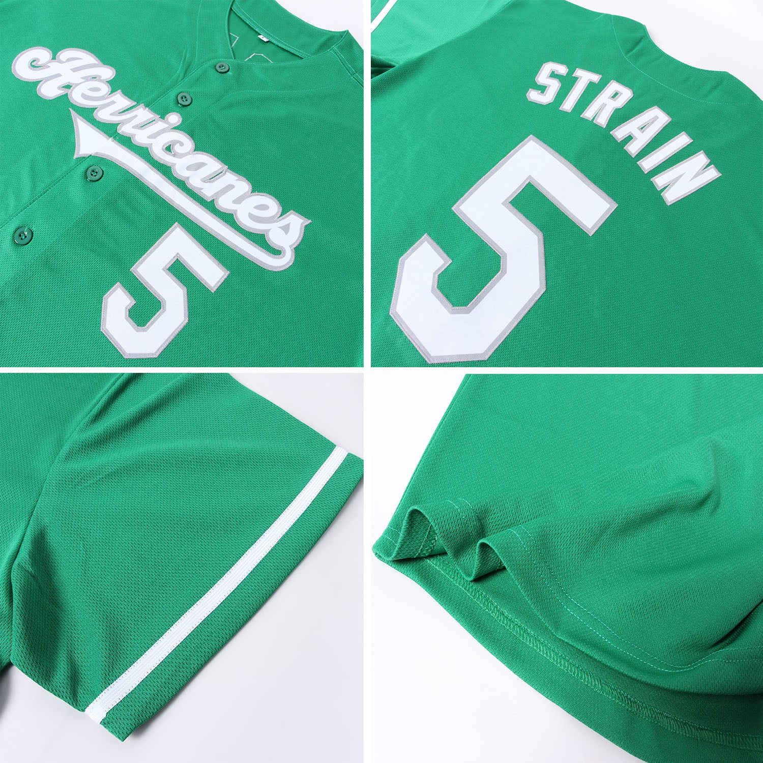 Custom Kelly Green White-Gray Authentic St. Patrick's Day Baseball Jersey