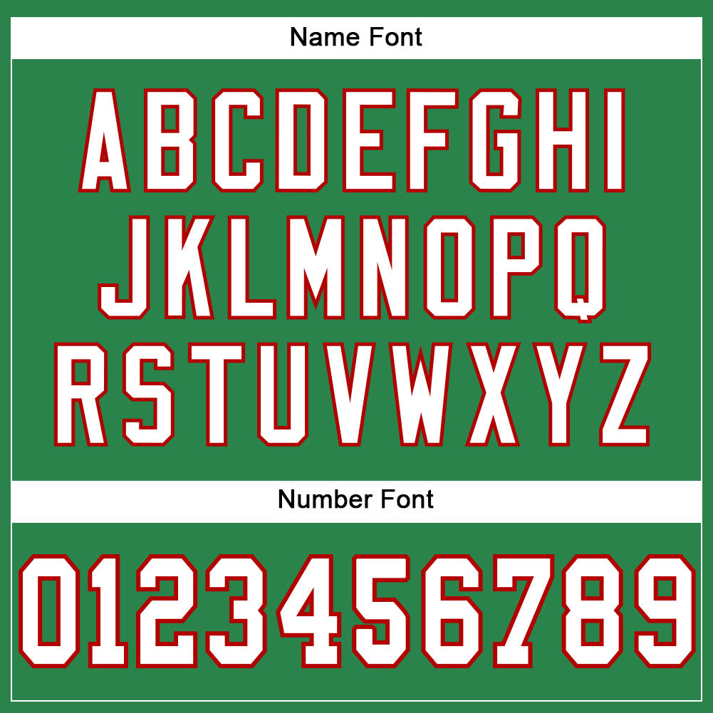 Custom Grass Green White-Red Mesh Authentic Football Jersey