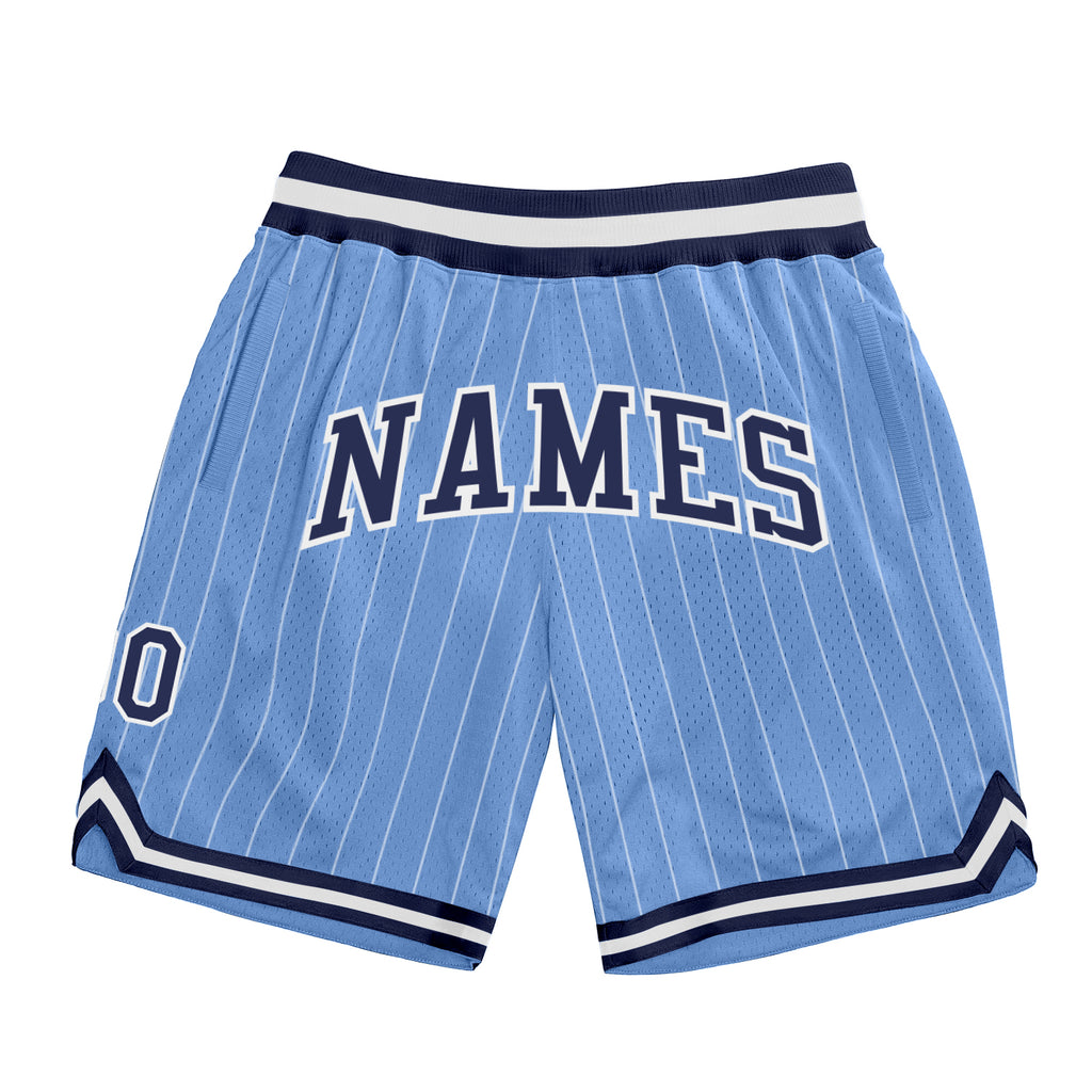 FIITG Custom Basketball Shorts Black Light Blue-Pink Authentic Throwback