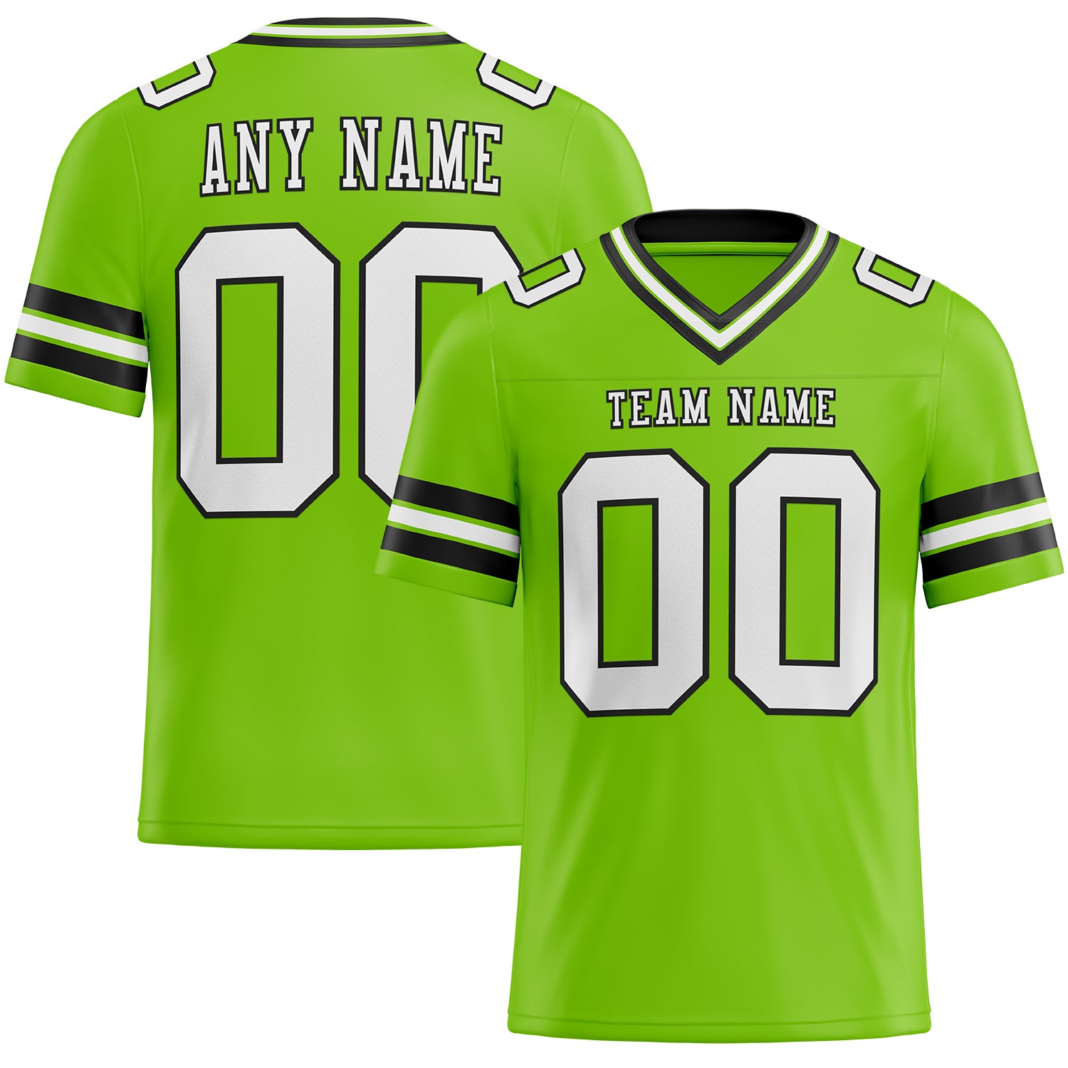 Custom Neon Green Black Sublimation Soccer Uniform Jersey Free Shipping –  Fiitg