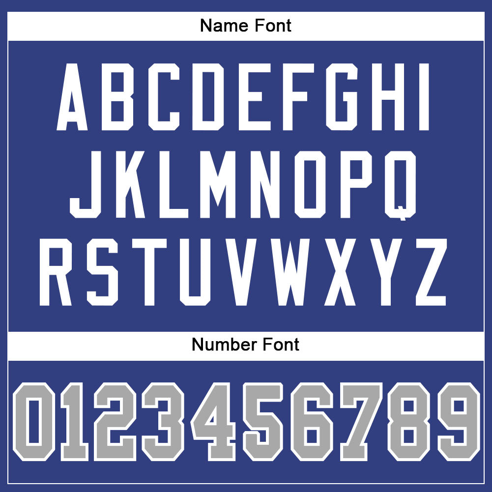 Custom Royal Gray-White Mesh Authentic Football Jersey