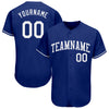 Custom Royal White Authentic Baseball Jersey