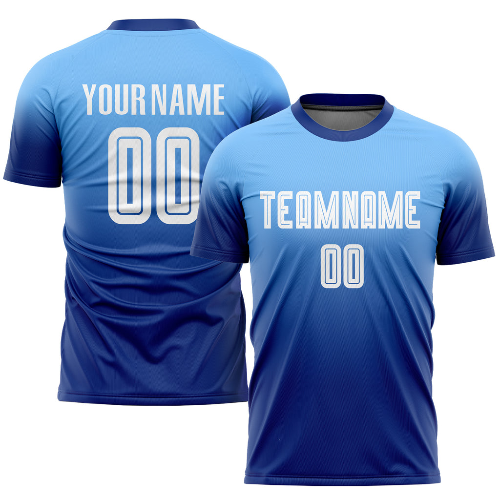 light blue soccer jersey