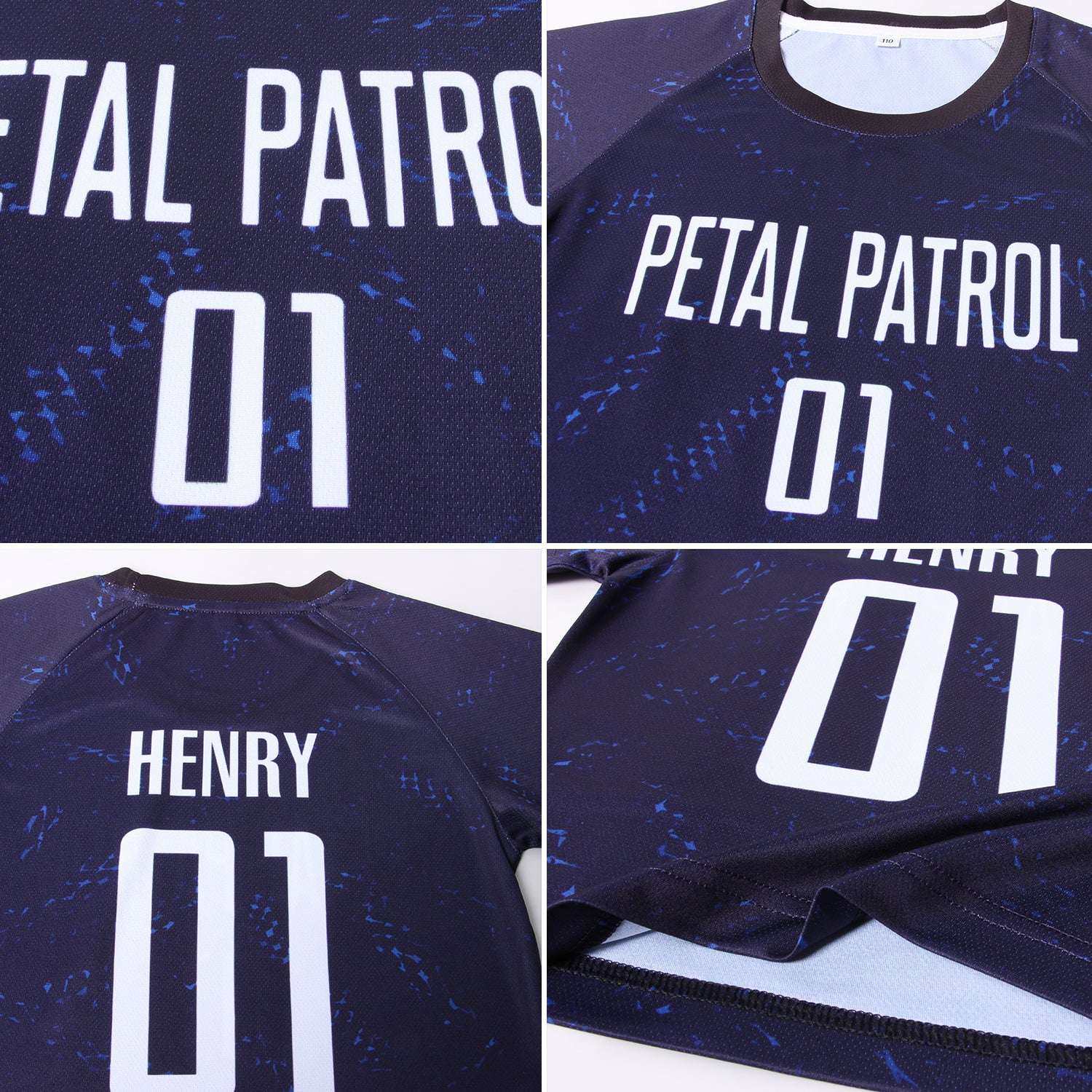 Custom Dark Purple  White-Black Sublimation Soccer Uniform Jersey
