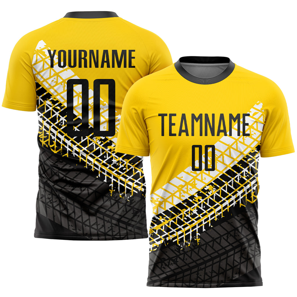 black and gold sublimated jersey
