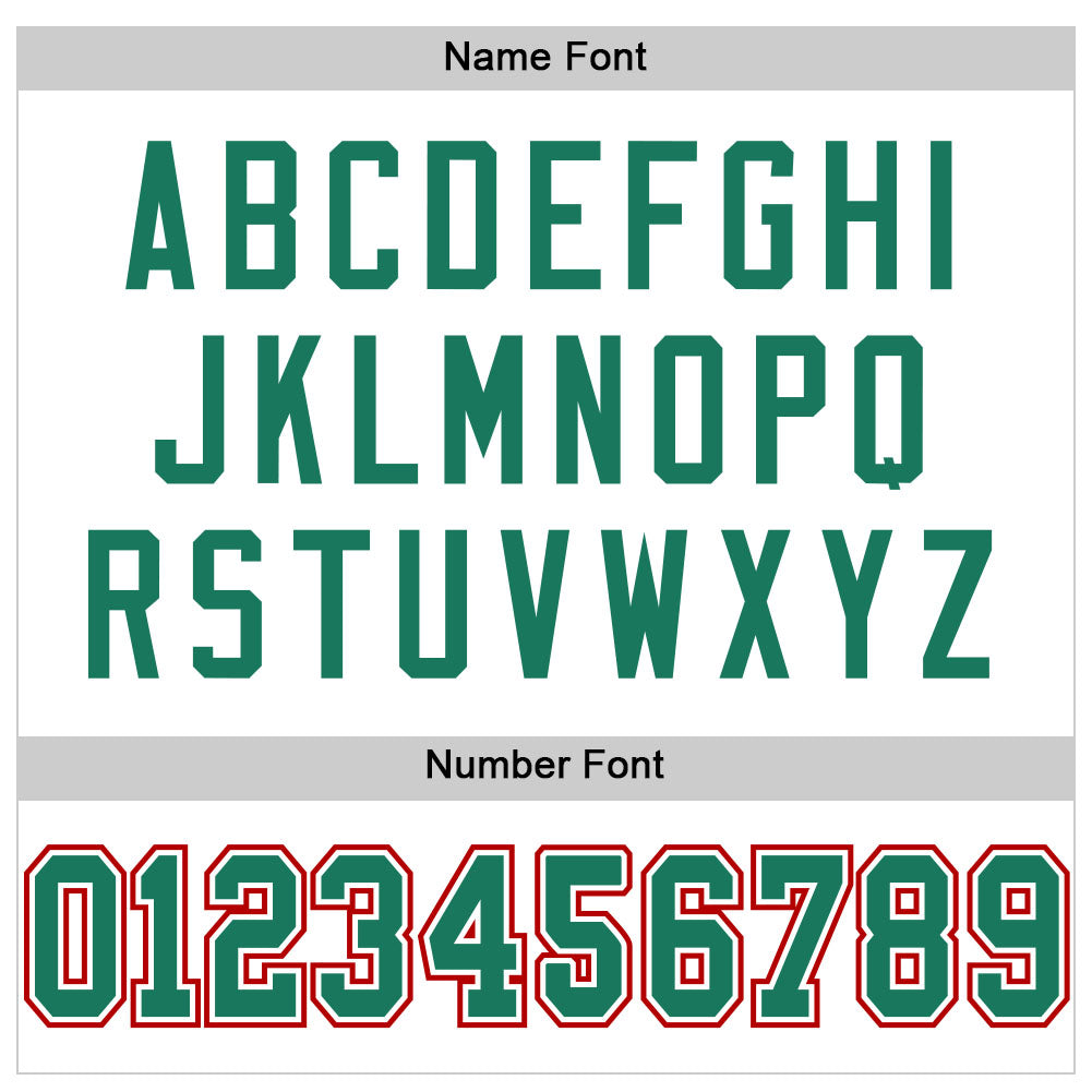 Custom White Kelly Green-Red Mesh Authentic Football Jersey