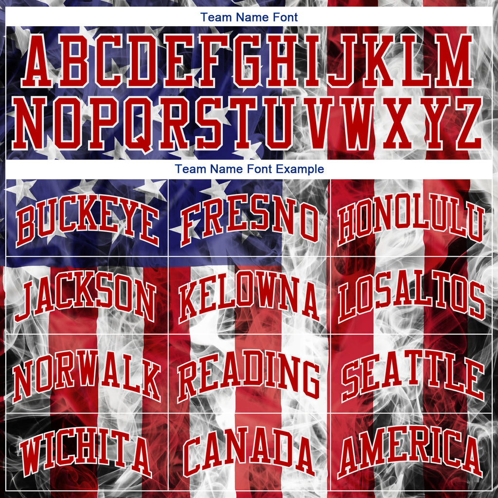 Custom Cream Red-Royal American Flag Baseball Jersey - Jomagift