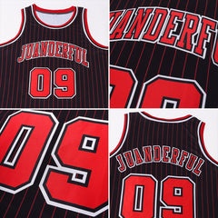 Custom Red Gold Pinstripe Gold-Black Authentic Basketball Jersey Free  Shipping – Fiitg