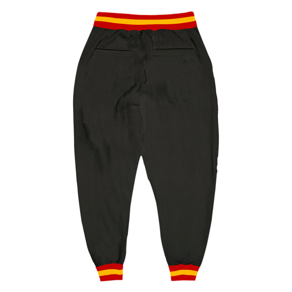 Custom Black Red-Gold Sports Pants