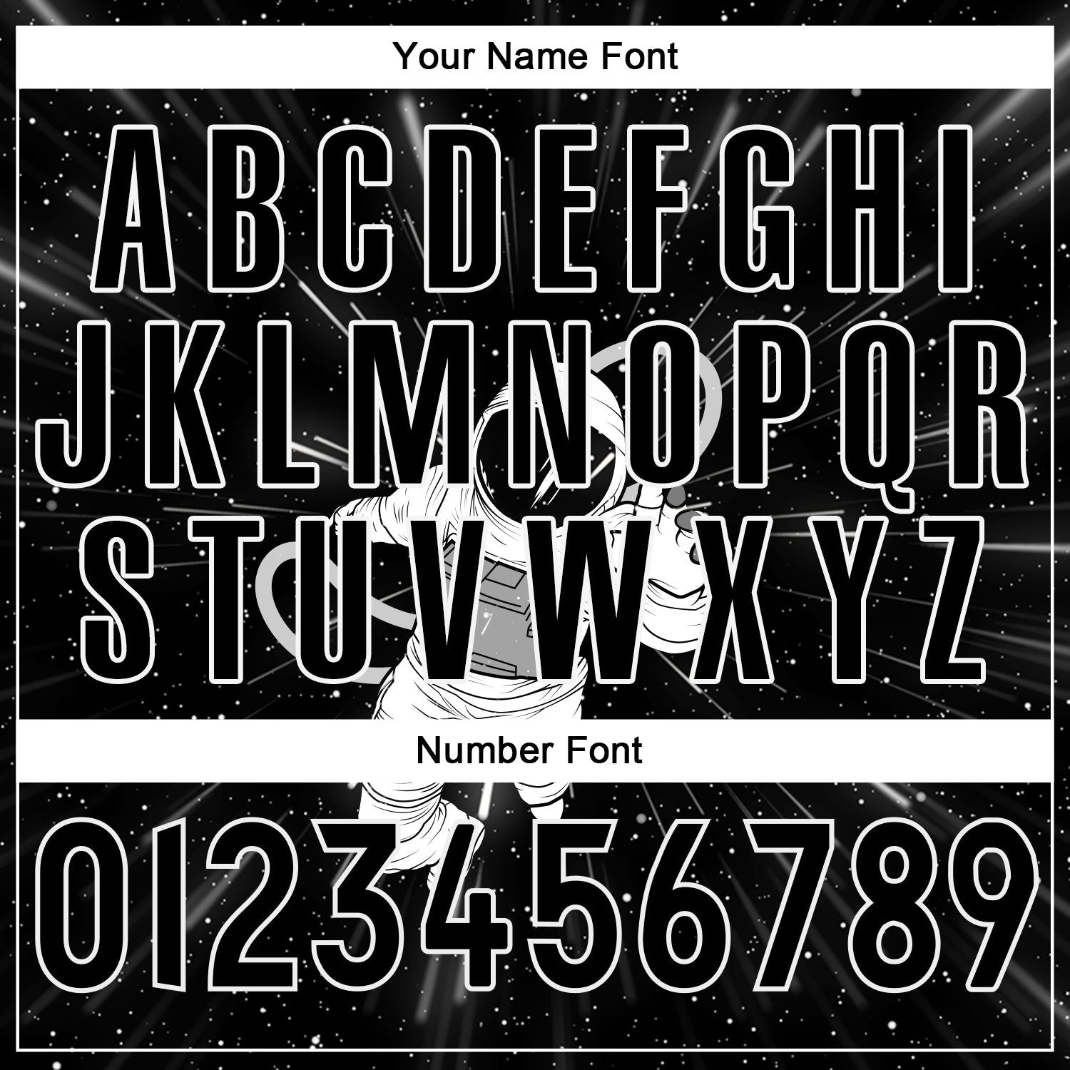 Custom Black Black-White 3D Pattern Design Astronaut Authentic Baseball Jersey