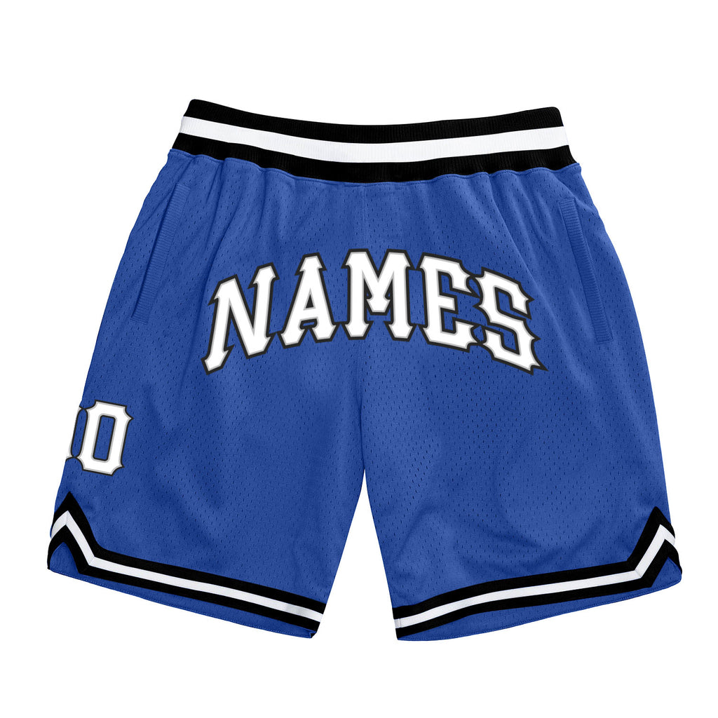 FIITG Custom Basketball Shorts Black Light Blue-Pink Authentic Throwback