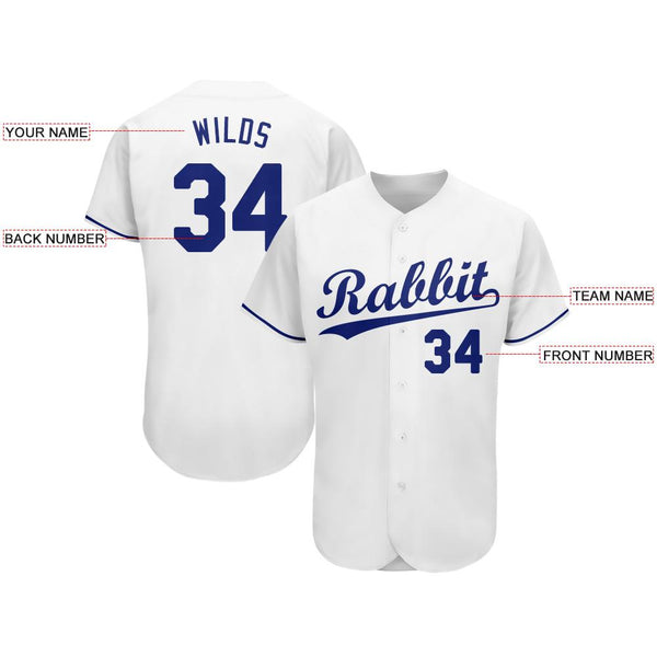 Custom White Royal Softball Jersey