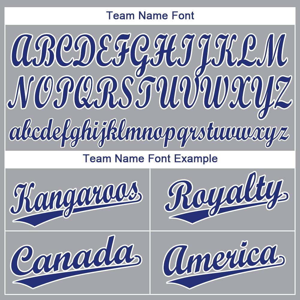 Custom Gray Royal-White Baseball Jersey