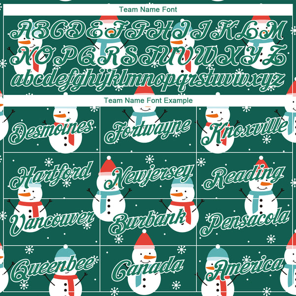 Custom Kelly Green Kelly Green-White Christmas 3D Performance T-Shirt