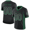 Custom Black Grass Green-White Drift Fashion Football Jersey