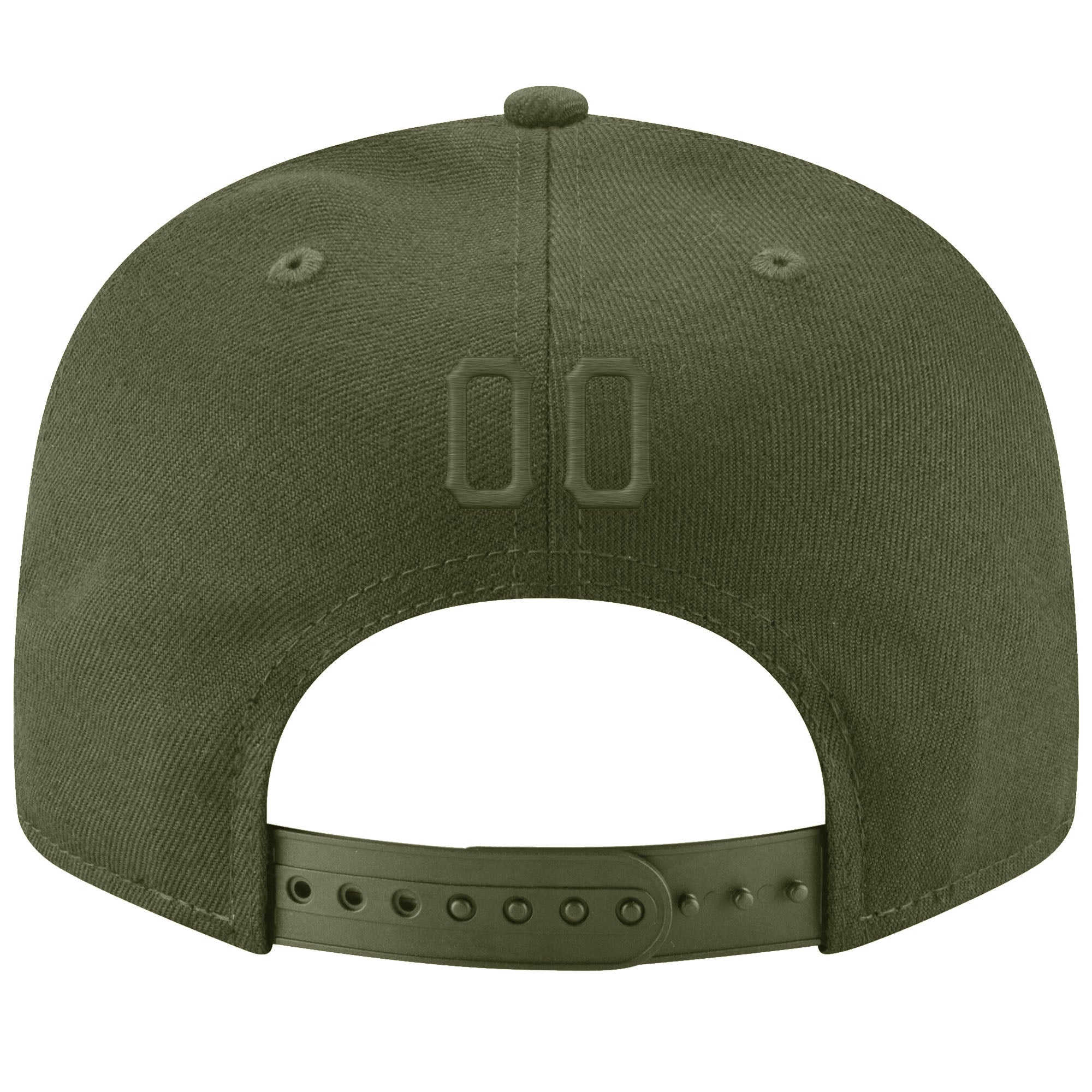 Custom Olive Olive-Black Stitched Adjustable Snapback Hat
