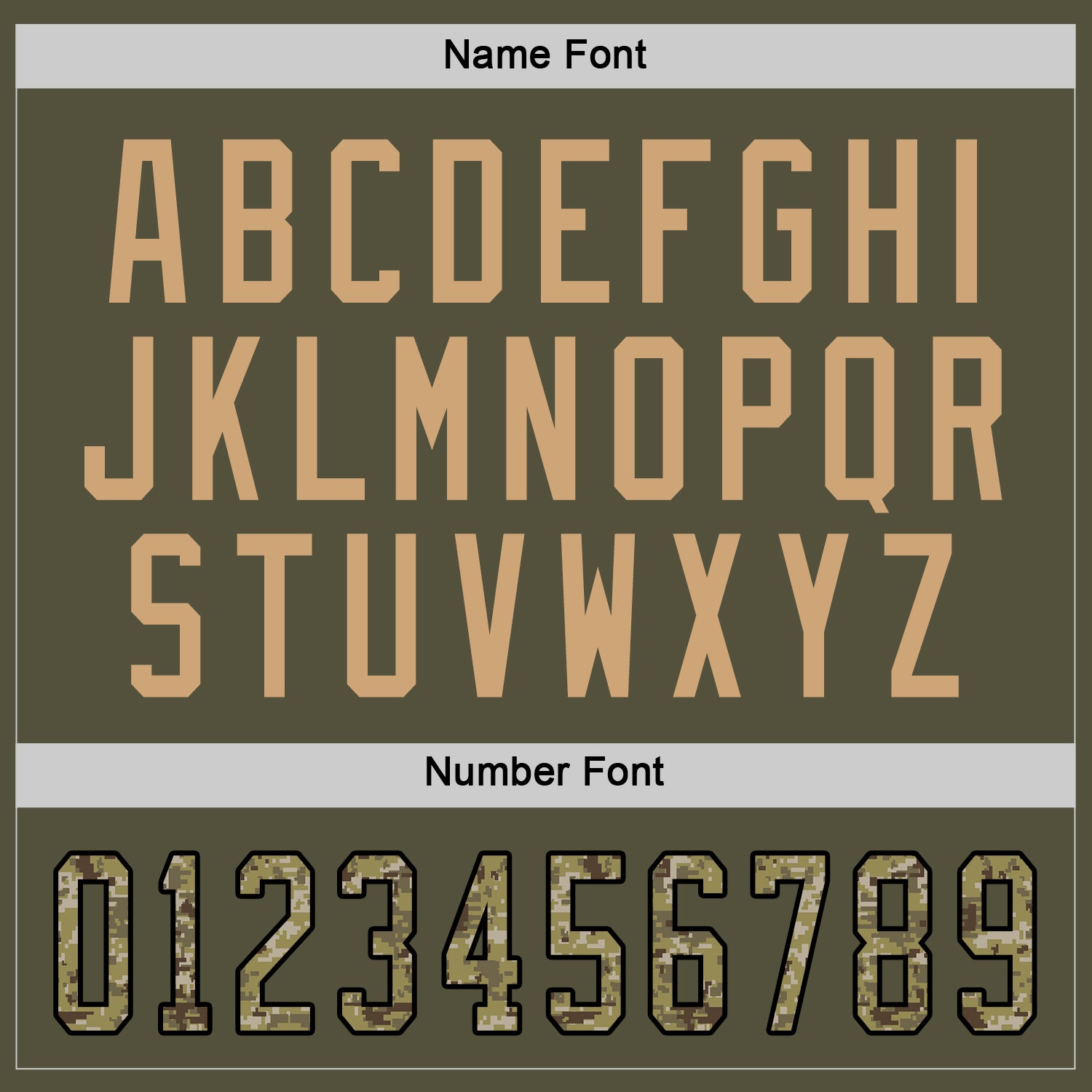 Custom Olive Camo-Old Gold Salute To Service Hockey Jersey