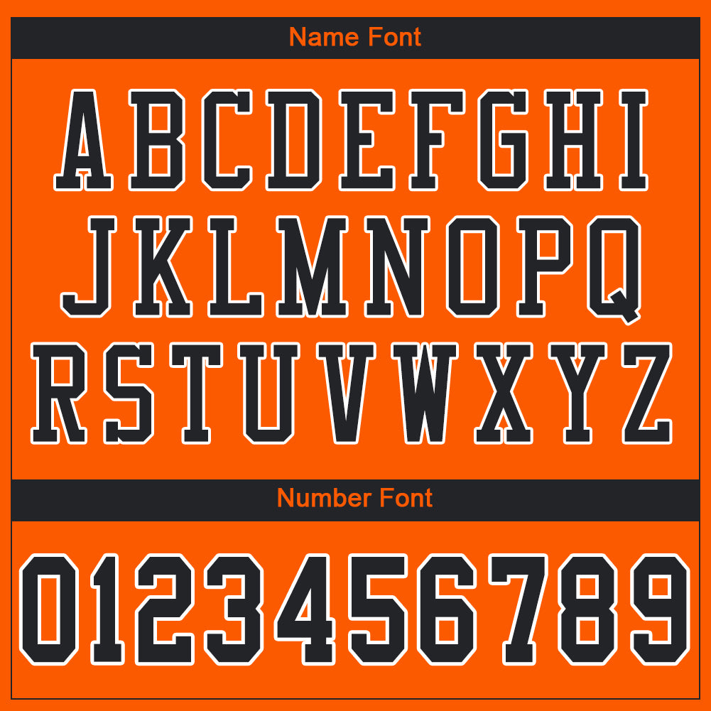 Custom Orange Black-White Mesh Authentic Football Jersey