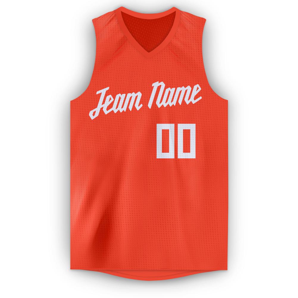 custom orange basketball jersey design