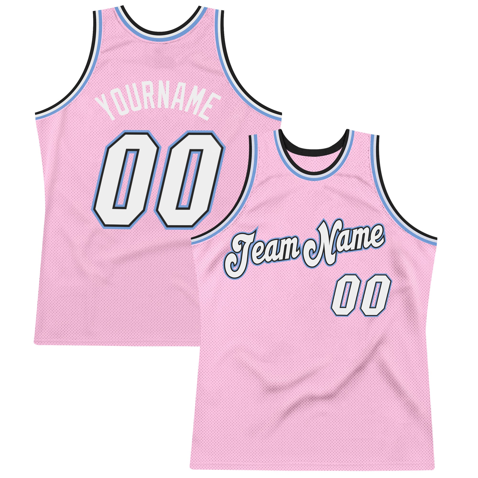 Custom Light Pink White-Purple Authentic Throwback Basketball Jersey Fast  Shipping – FiitgCustom