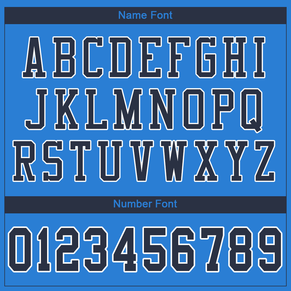 Custom Powder Blue Navy-White Mesh Authentic Football Jersey