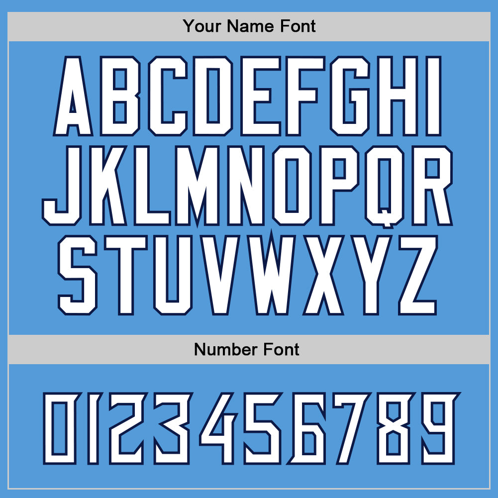 Custom Powder Blue White-Navy Authentic Baseball Jersey