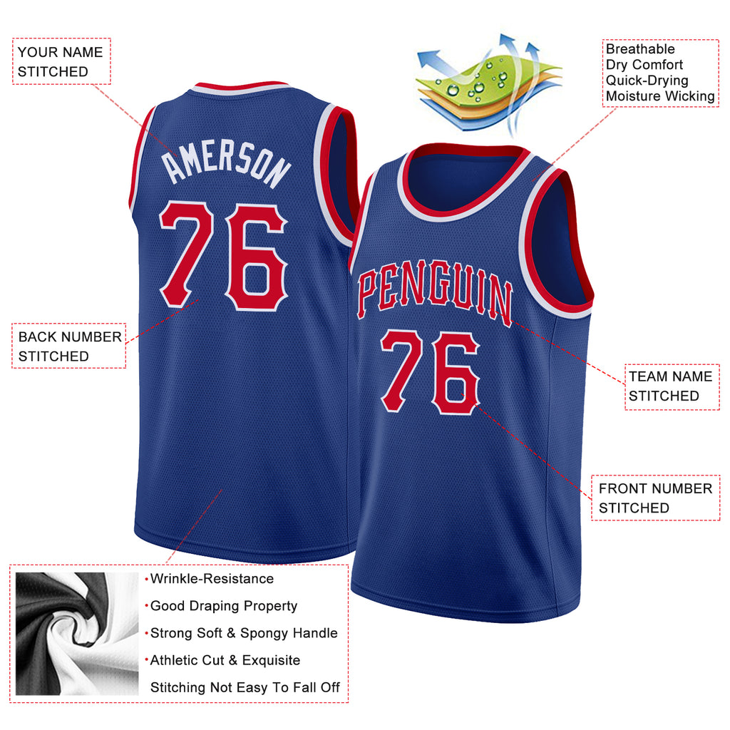 red white and blue basketball jersey
